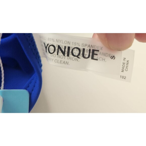 Womens Small One Shoulder Monokini Cutout Swimsuit One Piece Royal Blue Sexy - Picture 10 of 11